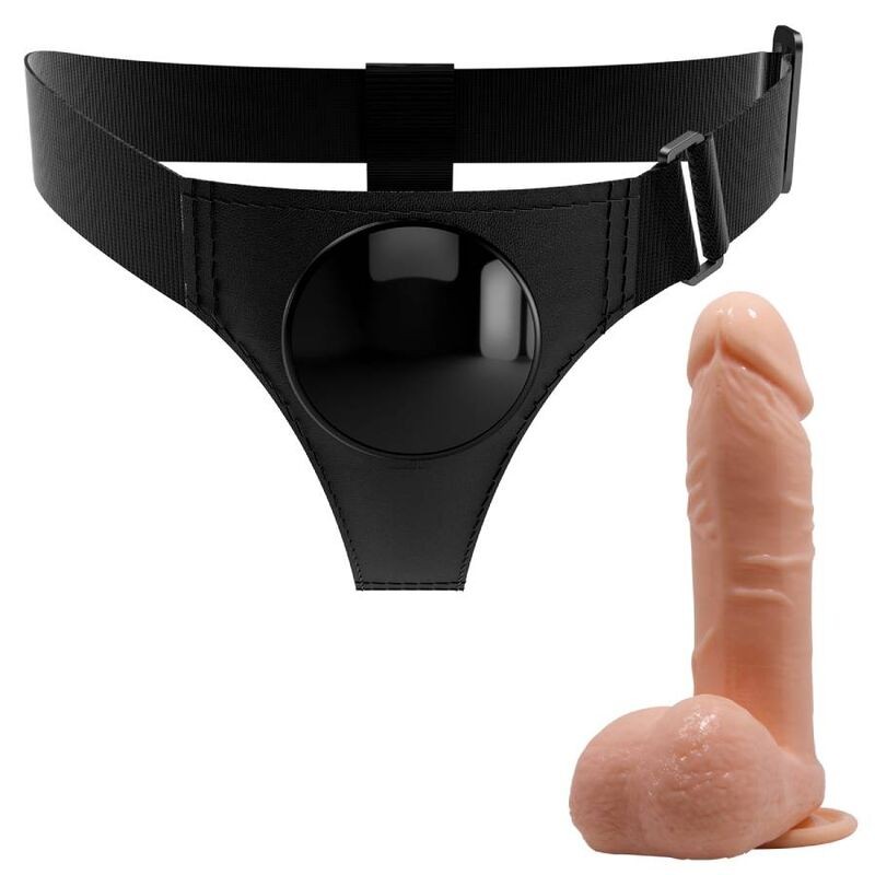 Universall Harness With Dildo TOM 20cm - Natural