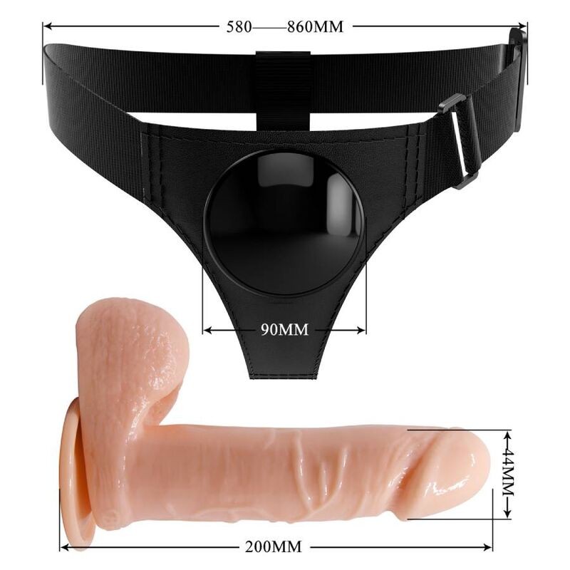 Universall Harness Με Ρεαλιστικό Ομοίωμα Πέους - TOM - 20cm - Natural