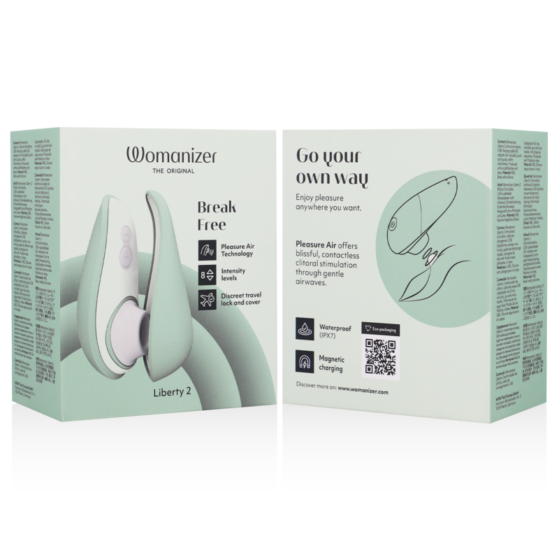 WOMANIZER | Liberty 2 Stimulator & Clitoris Stimulating Waves Light Green