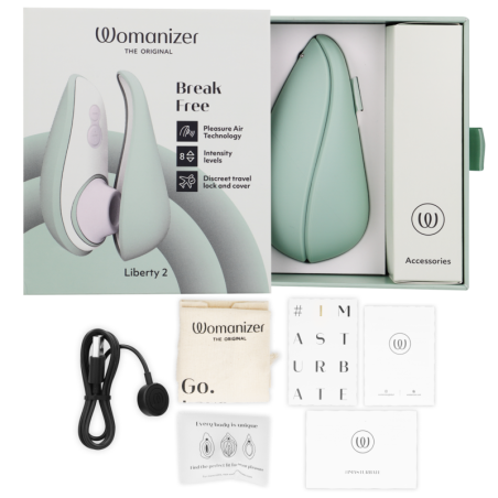WOMANIZER | Liberty 2 Stimulator & Clitoris Stimulating Waves Light Green
