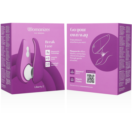 WOMANIZER | Liberty 2 Stimulator & Clitoris Stimulating Waves - Purple