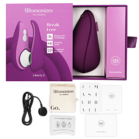 WOMANIZER | Liberty 2 Stimulator & Clitoris Stimulating Waves - Purple