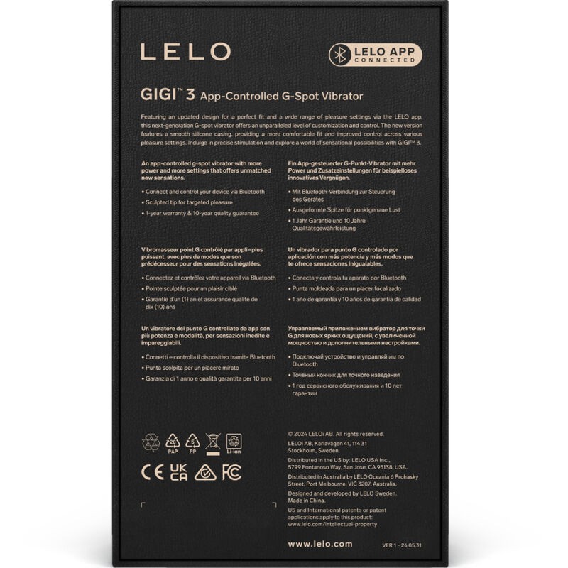 LELO | GIGI™ 3 | G-Spot - App Controlled - Δονητής Σιλικόνης - Μοβ