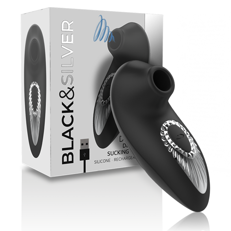 BLACK&SILVER | DRAKE | Deluxe Silicone Sucking Stimulator