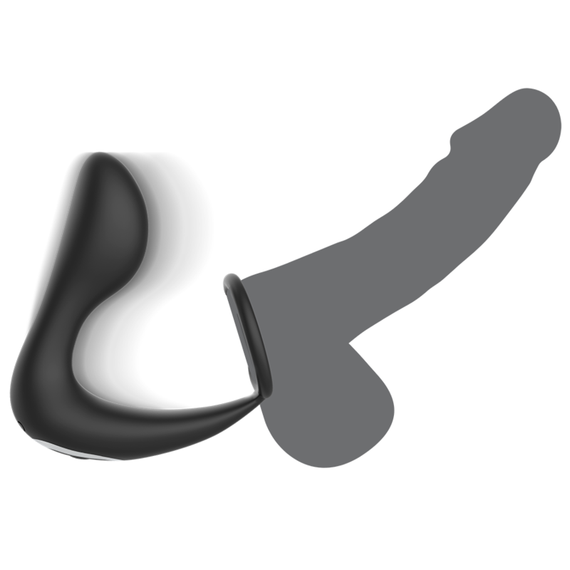 BLACK&SILVER | Remote Control Anal Massager With Cock Ring