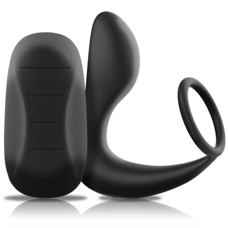 BLACK&SILVER | Remote Control Anal Massager With Cock Ring