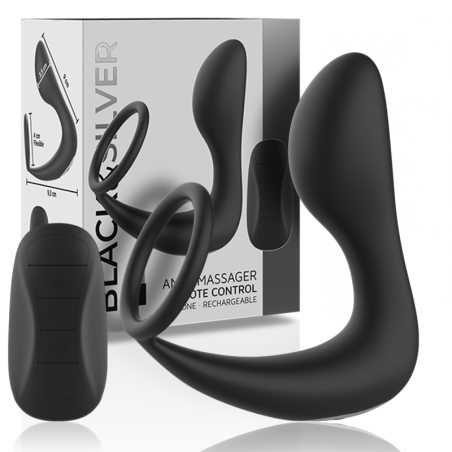 BLACK&SILVER | Remote Control Anal Massager With Cock Ring