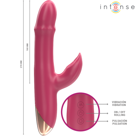INTENSE | CHLOE | Multifunction Vibrator 3 in 1 - Red