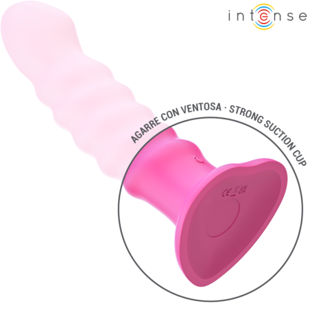 INTENSE | CINDY | Silicone Ribbed Vibrator With Remote Control