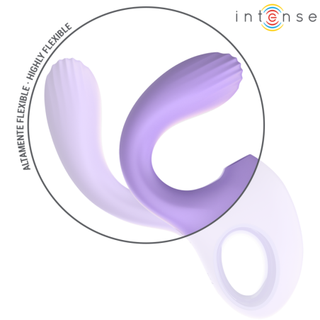 INTENSE | BAXTER | Silicone Vibrator With Clitoral Stimulator