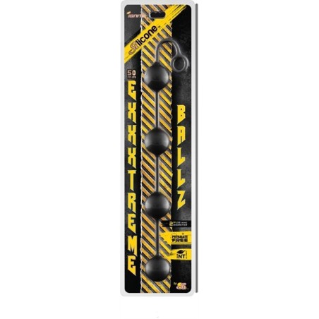 Silicone Exxxtreme Balls - Black - Extra Large - 60 mm.