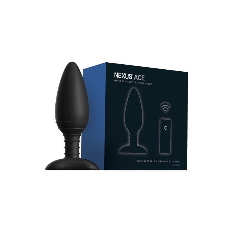 NEXUS - ACE REMOTE CONTROL VIBRATING BUTT PLUG LARGE