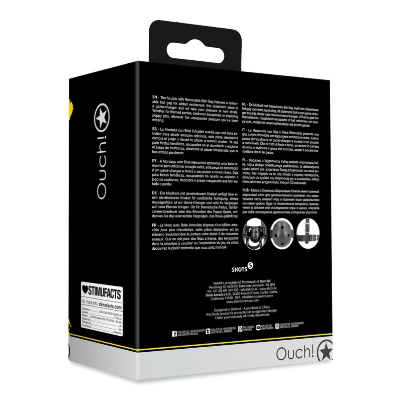 Muzzle Με Αφαιρούμενο Φίμωτρο - Μαύρο