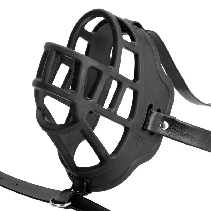 Muzzle with Removable Ball Gag - Black