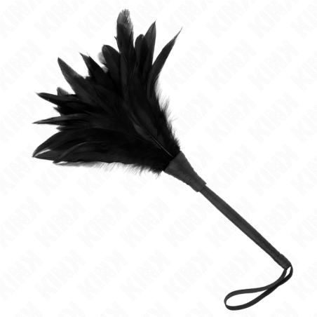 KINK - Black Maids Horn Shaped Tickle Chicken Feathers - 36 cm