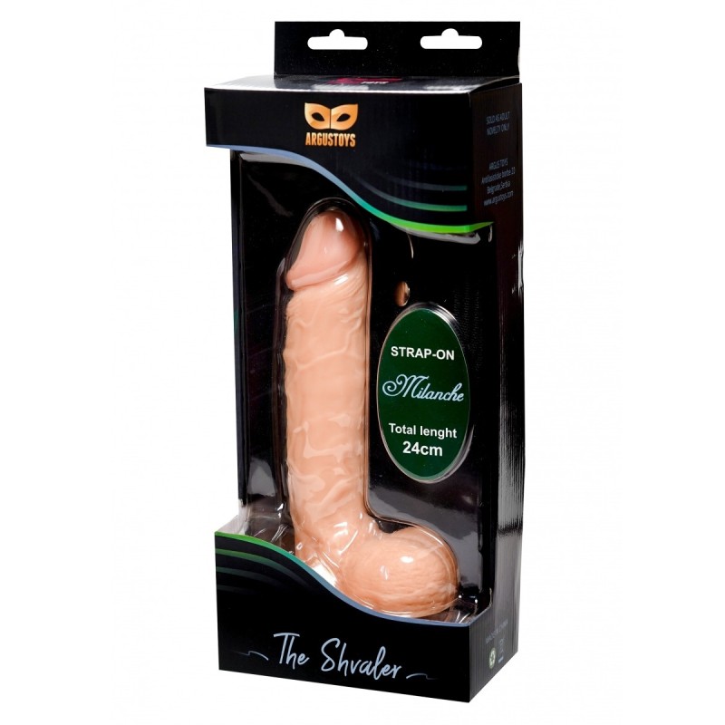 Strap-On Milanche με Ρεαλιστικό Ομοίωμα Πέους – 24cm
