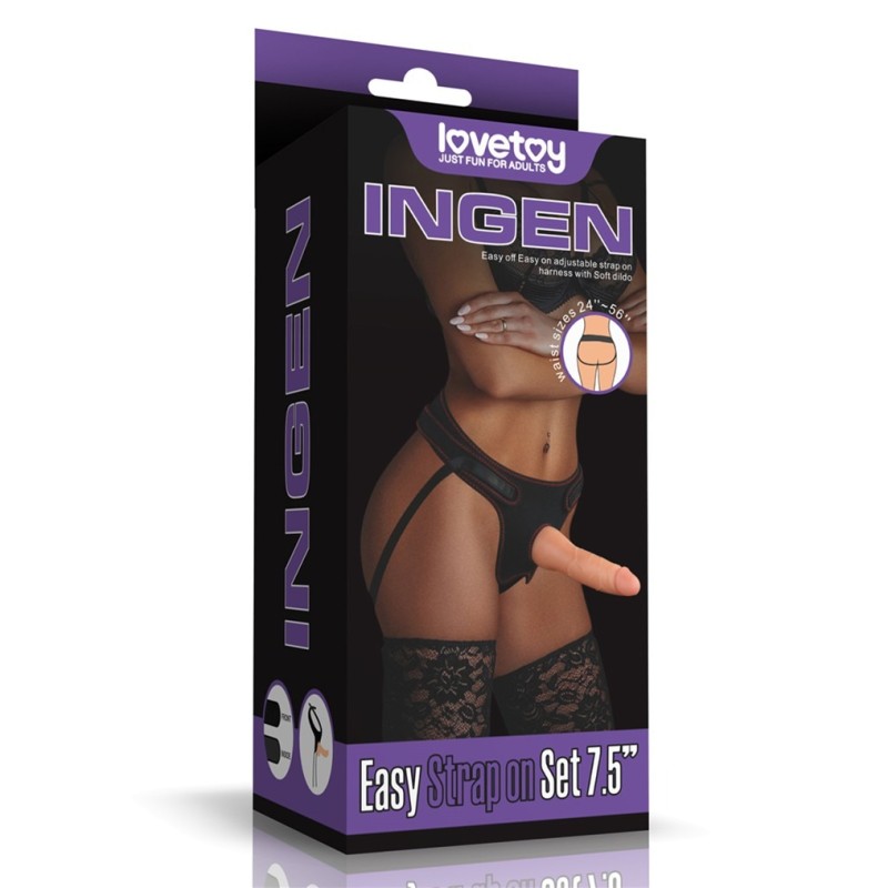 Love Toy | Ingen | Set Easy Strap-On With Realistic Dildo - 20cm