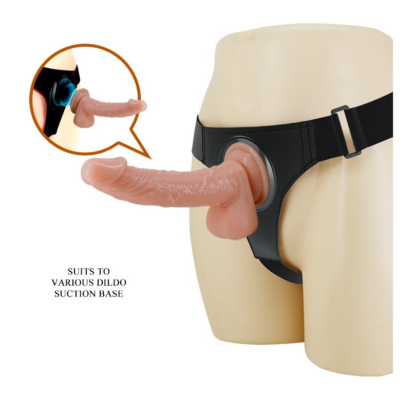 Strap-on Harness Briefs Kevin | Suction Cup Fastening - Dual Layer Ομοίωμα 19 cm