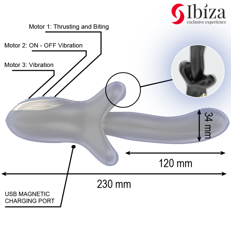 IBIZA | Powerful Vibrator With Thrusting & Biting Effect