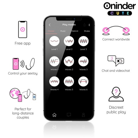 ONINDER CUTE | App Controled Δονούμενο - Περιστρεφόμενο Αυγό 360 Σιλικόνης