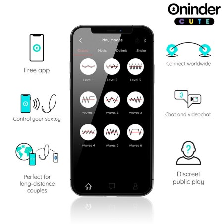ONINDER CUTE | Vibro-Rotating Silicone Gem Egg - Free Worldwide App