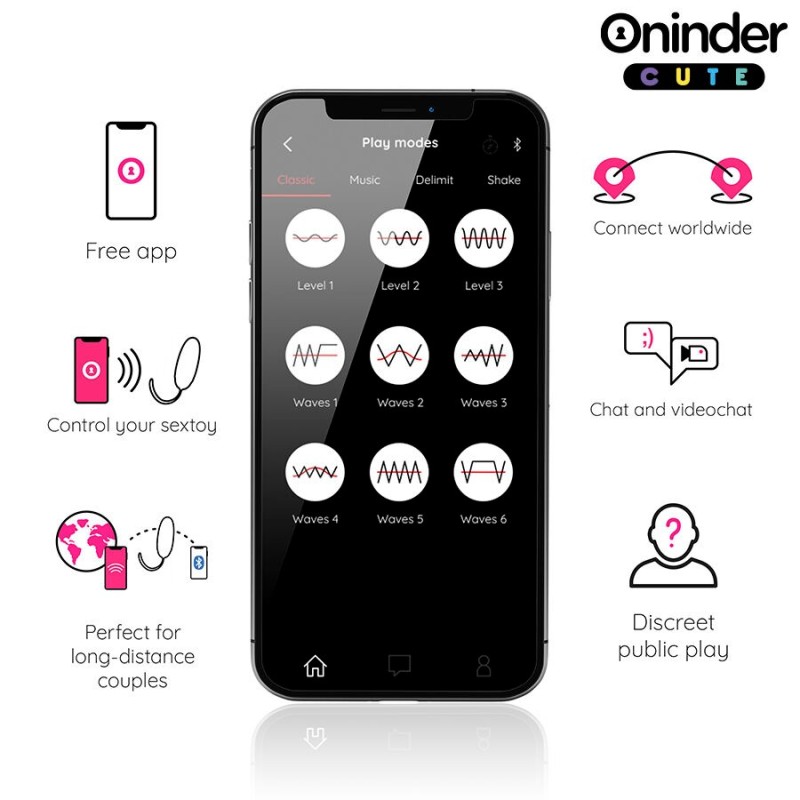 ONINDER CUTE | Vibro-Wave Tapping Silicone Egg - Free Worldwide App