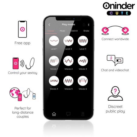 ONINDER CUTE | Vibro-Wave Tapping Silicone Egg - Free Worldwide App