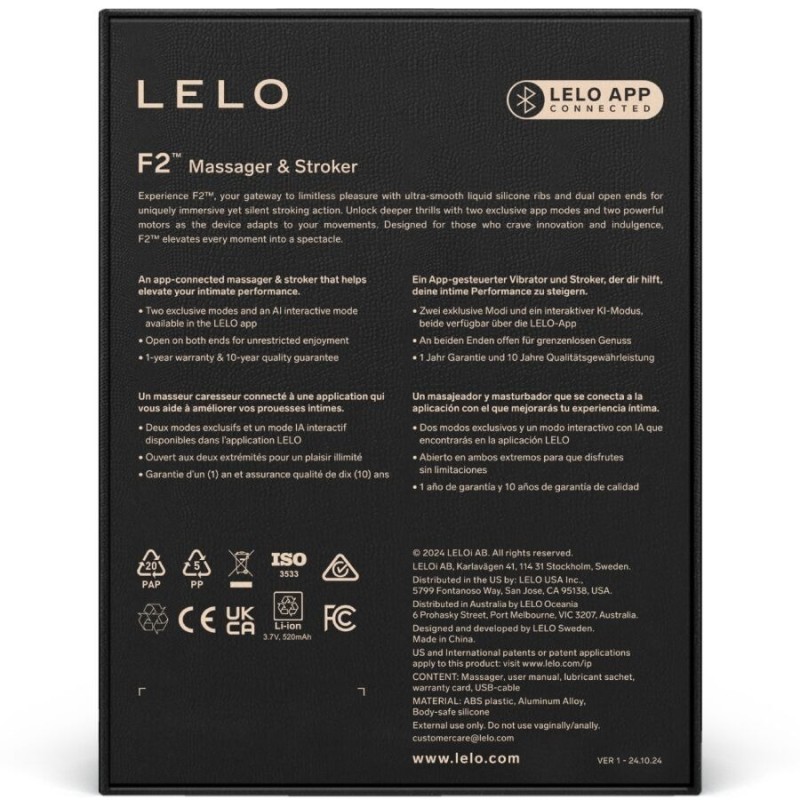 LELO | F2S™ TEAL | Male Masturbator - Red