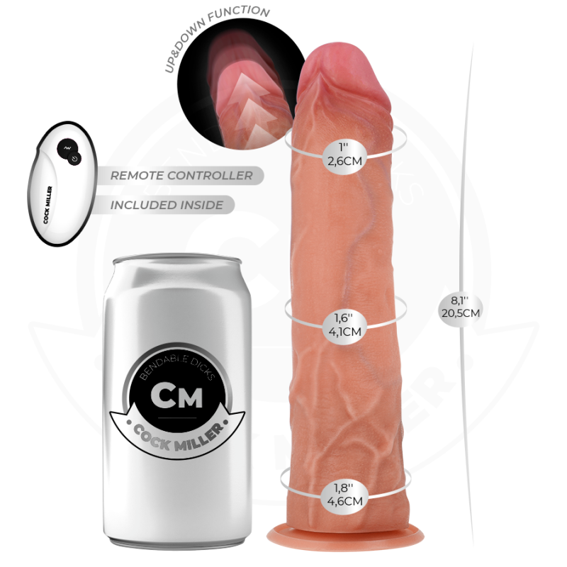 COCK MILLER | Thrusting Ρεαλιστικό Ομοίωμα Πέους Σιλικόνης Με Τηλεχειριστήριο - 20cm
