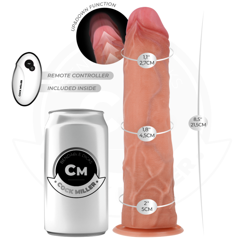 COCK MILLER | Thrusting Realistic Dildo With Suction Cup And Remote Control - 21,5cm