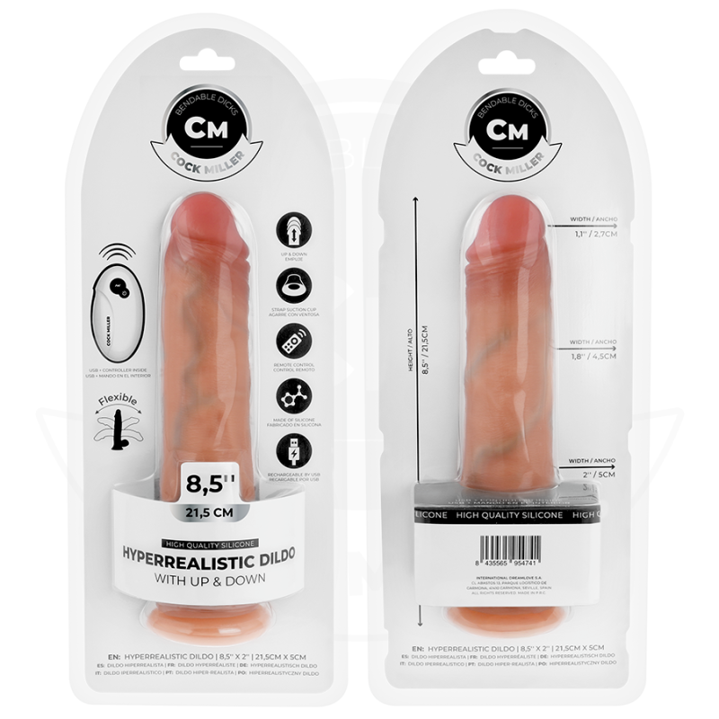 COCK MILLER | Thrusting Ρεαλιστικό Ομοίωμα Πέους Σιλικόνης Με Τηλεχειριστήριο - 21,5cm