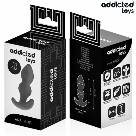 ADDICTED TOYS | Καμπυλωτή Πρωκτική Σφήνα Σιλικόνης Small - 10,3cm