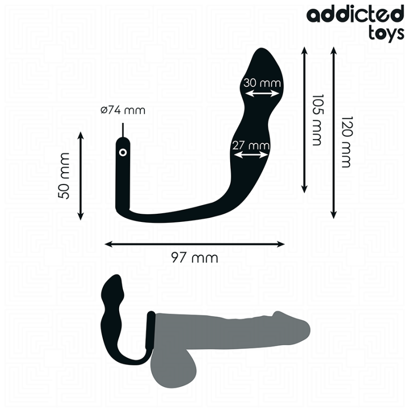 ADDICTED TOYS | Silicon Anal Plug With Cock Ring - Model 2