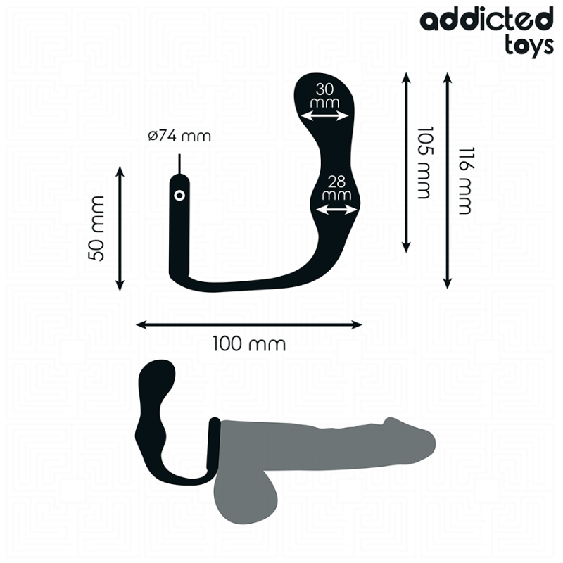 ADDICTED TOYS | Silicone Anal Plug With Cock Ring - Model 3