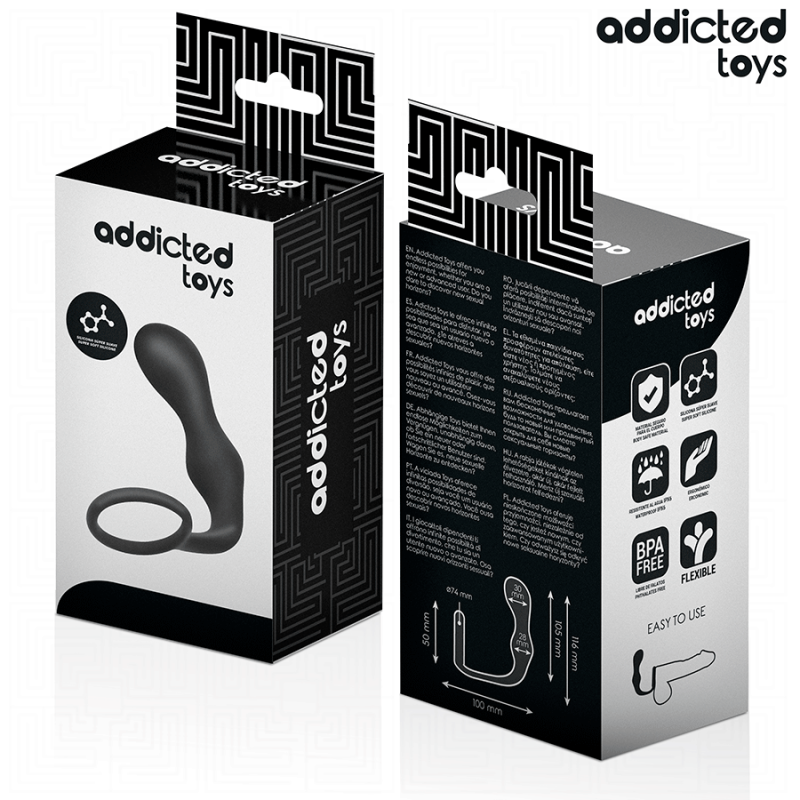 ADDICTED TOYS | Silicone Anal Plug With Cock Ring - Model 3