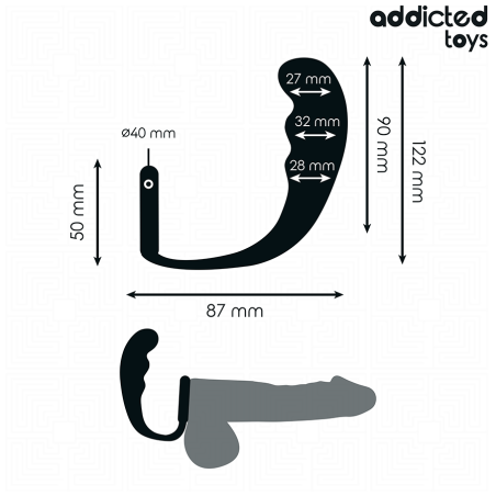 ADDICTED TOYS | Silicone Anal Plug With Cock Ring - Model 4