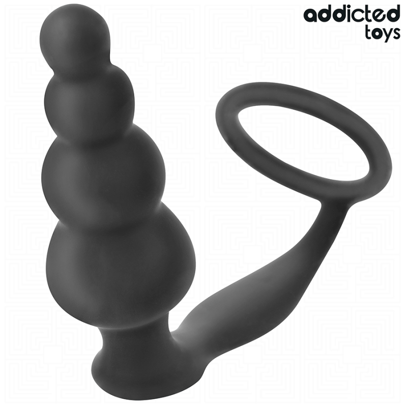 ADDICTED TOYS | Silicone Anal Plug With Cock Ring - Model 5