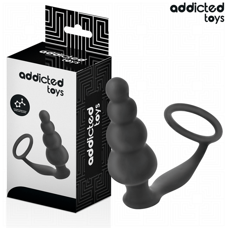 ADDICTED TOYS | Silicone Anal Plug With Cock Ring - Model 5