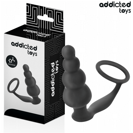 ADDICTED TOYS | Silicone Anal Plug With Cock Ring - Model 5
