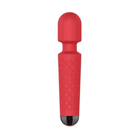 Luna | Silicone Wand Massager | 20 Vibration Programs - Red