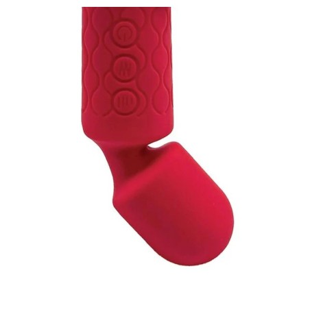 Luna | Silicone Wand Massager | 20 Vibration Programs - Red
