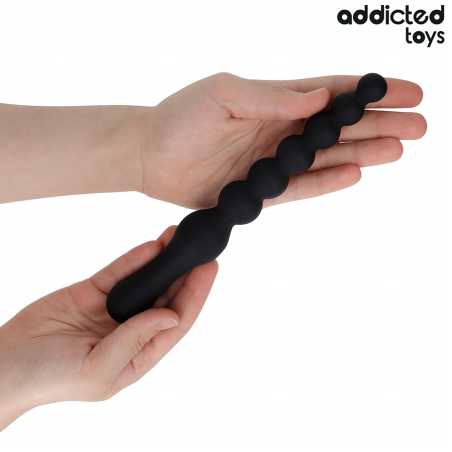 ADDICTED TOYS | Double Anal Silicone Massager 24cm - Black