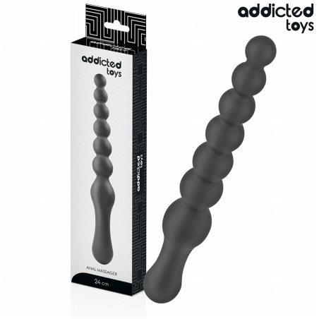 ADDICTED TOYS | Double Anal Silicone Massager 24cm - Black