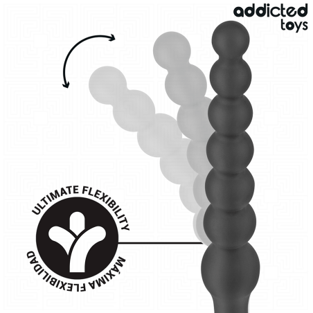 ADDICTED TOYS | Double Anal Silicone Massager 24cm - Black