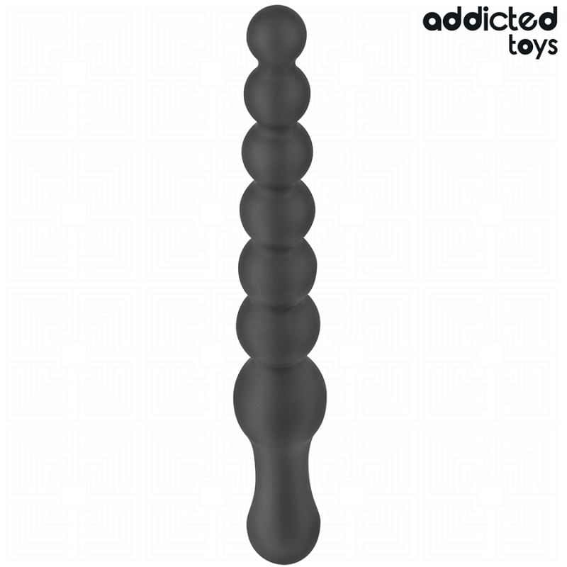 ADDICTED TOYS | Διπλός Πρωκτικός Massager Σιλικόνης 24cm - Μαύρος