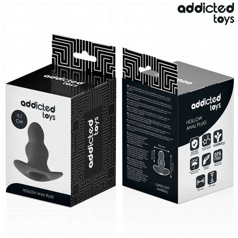 ADDICTED TOYS | Hollow Silicone Anal Plug - Large - 11cm