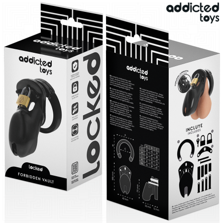 ADDICTED TOYS | LOCKED | Forbidden Vault Penis Cage - 10cm