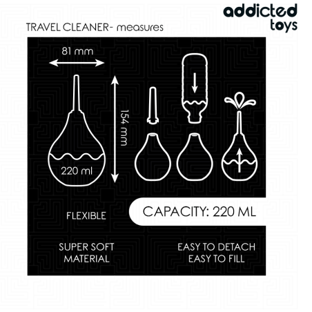 ADDICTED TOYS | Travel Silicone Anal Enema Large 220ml