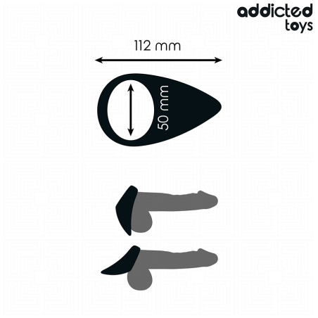 ADDICTED TOYS | Tear Shaped Silicone Penis Ring