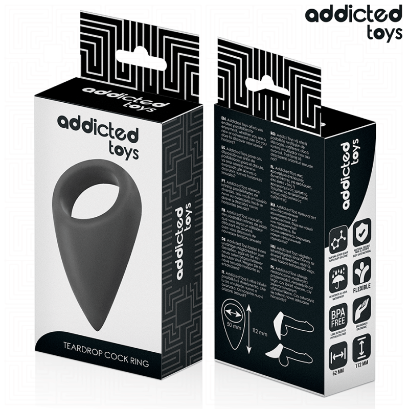 ADDICTED TOYS | Tear Shaped Silicone Penis Ring
